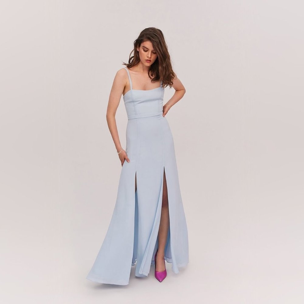 Fame & Partners "Cameron" dress pale blue